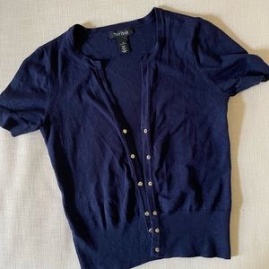 White House Black Market -- Cardigan navy blue